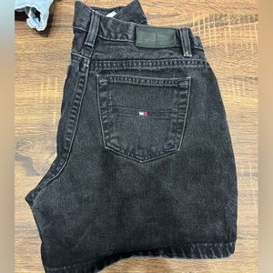 Tommy Hilfiger black denim shorts